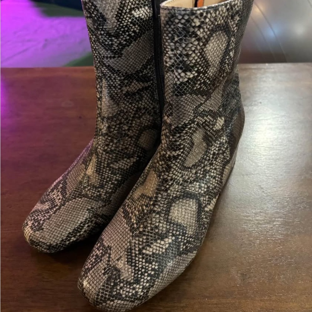 Snakeskin Ankle Boots